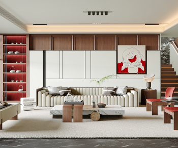 New Chinese Style A Living Room-ID:352164039