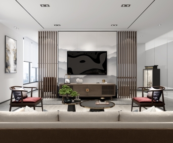 New Chinese Style Office Living Room-ID:843779093