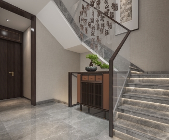 New Chinese Style Stairwell-ID:296436074