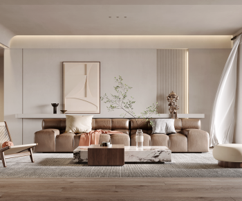 Wabi-sabi Style A Living Room-ID:923206095