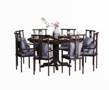 New Chinese Style Dining Table And Chairs-ID:327403075