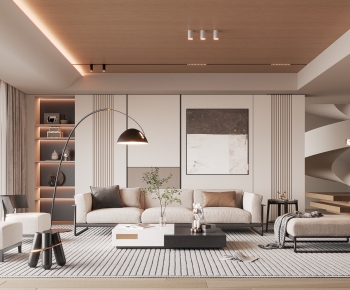 Modern A Living Room-ID:690300541