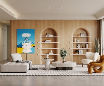 Wabi-sabi Style A Living Room-ID:264856105