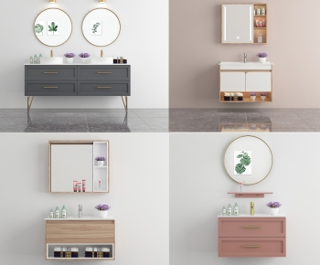 Nordic Style Bathroom Cabinet-ID:178375967
