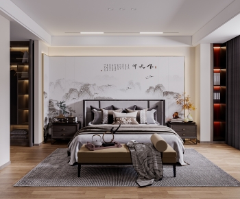 New Chinese Style Bedroom-ID:920038941