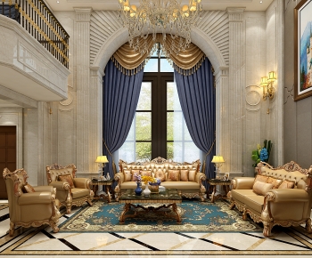 European Style Classical Style A Living Room-ID:479485994