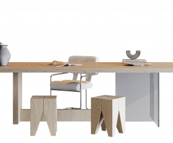 Modern Computer Desk And Chair-ID:402098894