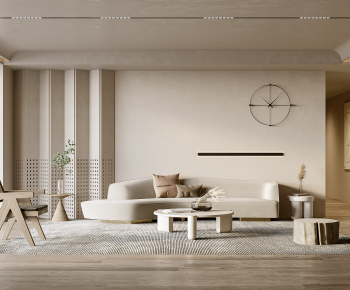 Modern Wabi-sabi Style A Living Room-ID:583989698