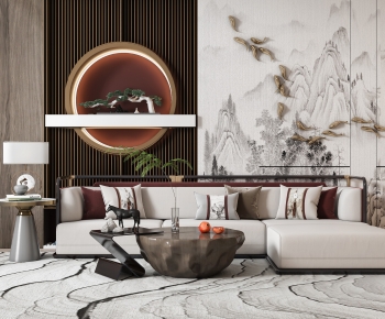 New Chinese Style Sofa Combination-ID:994110116
