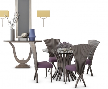 European Style Dining Table And Chairs-ID:618897911