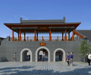 Chinese Style Building Appearance-ID:551900962