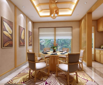 Southeast Asian Style Dining Room-ID:851703882