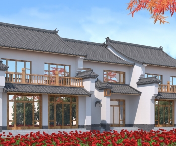 Chinese Style Building Appearance-ID:649030922