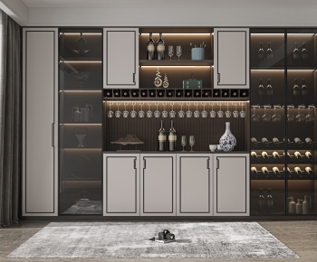 New Chinese Style Wine Cabinet-ID:964051966