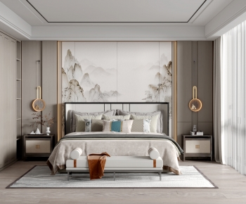 New Chinese Style Bedroom-ID:139256957