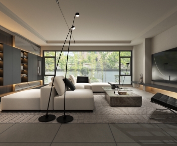 Modern A Living Room-ID:640379913