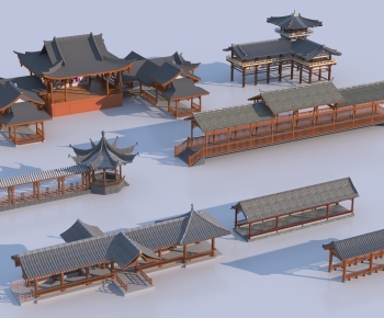 Chinese Style Ancient Architectural Buildings-ID:991509911