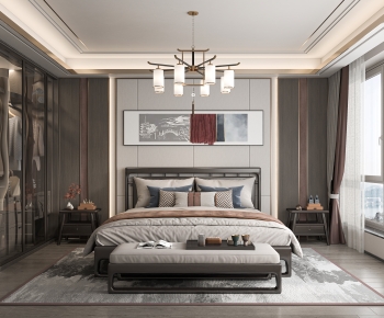 New Chinese Style Bedroom-ID:743757011