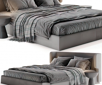 Modern Double Bed-ID:989512929