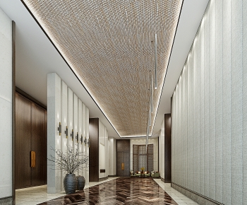 Modern Corridor Elevator Hall-ID:118932013