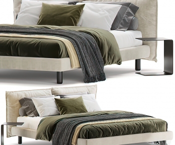 Modern Double Bed-ID:103674893