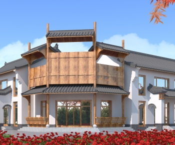 Chinese Style Building Appearance-ID:981048113