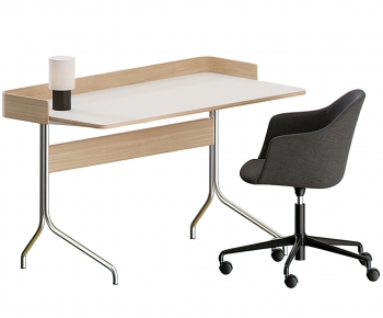 Modern Computer Desk And Chair-ID:365449915