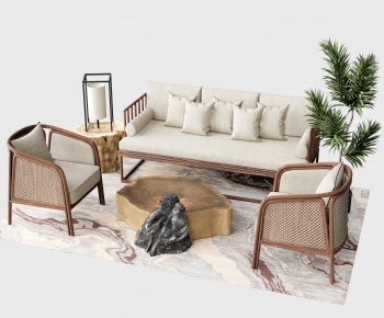 Wabi-sabi Style Sofa Combination-ID:391130927