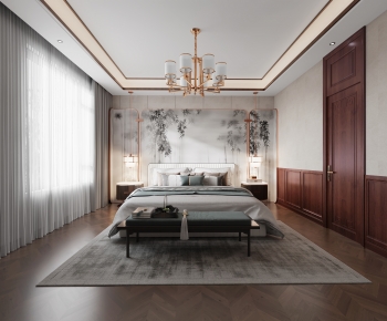 New Chinese Style Bedroom-ID:650111914