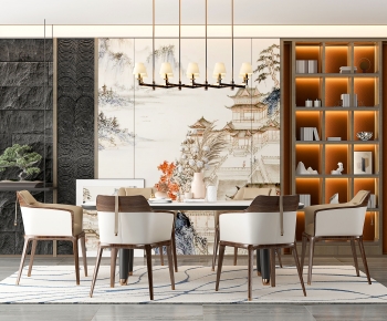 New Chinese Style Dining Room-ID:172552118