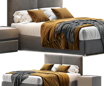 Modern Double Bed-ID:225050931