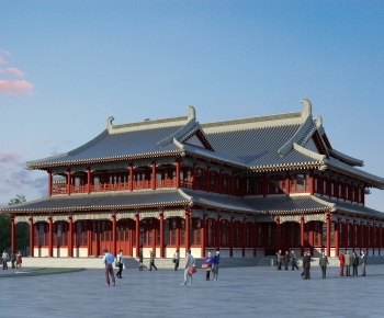 Chinese Style Ancient Architectural Buildings-ID:105048891