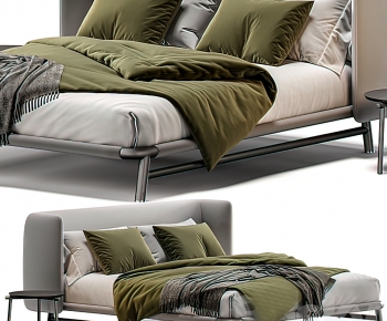 Modern Double Bed-ID:296530015