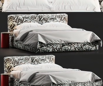 Modern Double Bed-ID:916186093