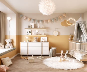 Nordic Style Girl's Room Daughter's Room-ID:757744074