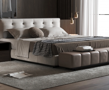 Modern Double Bed-ID:533974894
