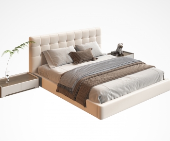 Modern Double Bed-ID:648865947