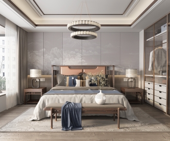 New Chinese Style Bedroom-ID:124840783