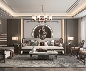 New Chinese Style A Living Room-ID:814232111