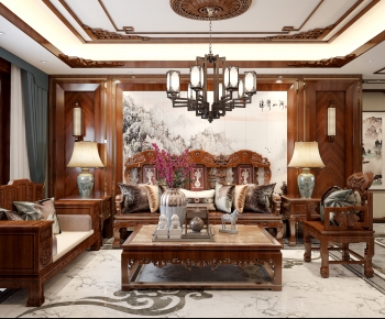 Chinese Style A Living Room-ID:647298107