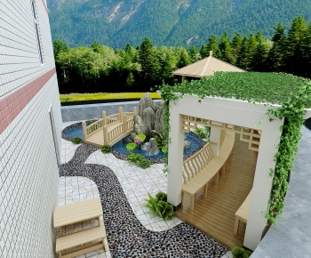 New Chinese Style Courtyard/landscape-ID:811219282