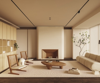 Wabi-sabi Style A Living Room-ID:588551041
