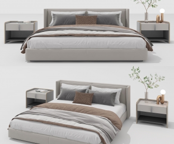 Modern Double Bed-ID:103522062