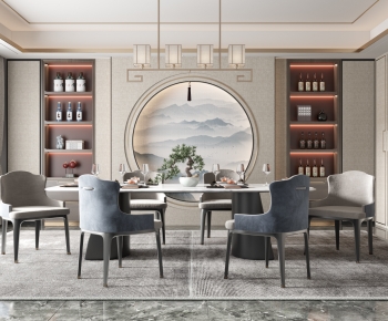 New Chinese Style Dining Room-ID:622181895