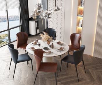 Modern Dining Table And Chairs-ID:427988059