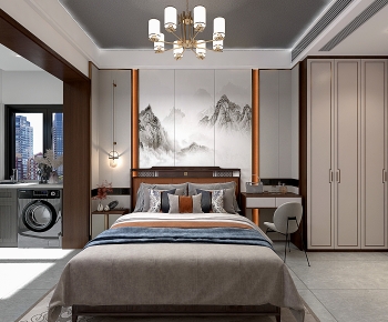 New Chinese Style Bedroom-ID:236079747