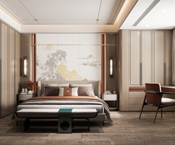 New Chinese Style Bedroom-ID:234994899