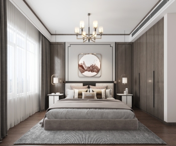 New Chinese Style Bedroom-ID:617736106
