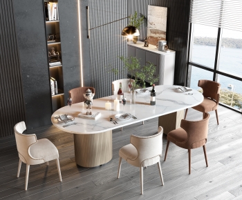 Modern Dining Table And Chairs-ID:957600126