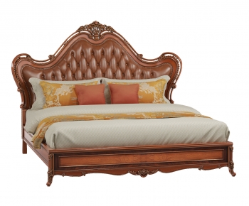 European Style Double Bed-ID:542690828